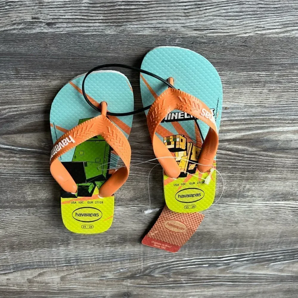 Havaianas Kids Top Minecraft Flip Flop Sandals